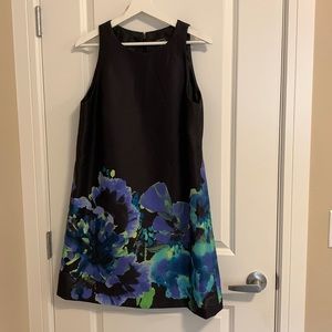 COPY - Tahari black dress with floral pattern, size 12